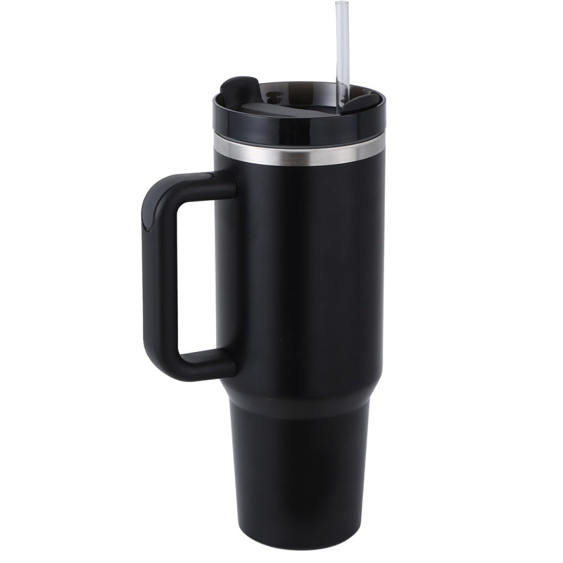 40oz Straw Coffee Mug With Handle Portable Car Stainless Steel Water Bottle Large Capacity Travel Bisphenol A Free Mug Vibrant Vaults