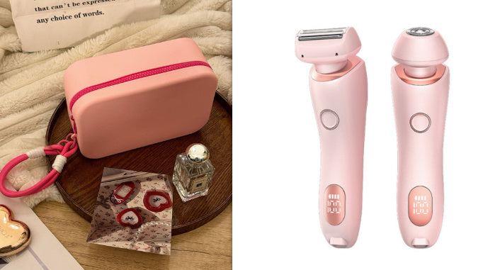 2 In 1 Hair Removal Epilator USB Rechargeable Trimmer Women Body Razor Face Leg Armpit Bikini Hand Pubic Shaver Hair Remover Vibrant Vaults
