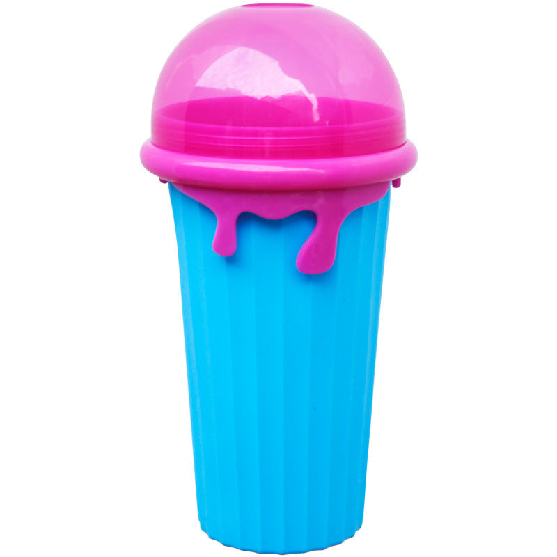 500ml Large Capacity Slushy Cup Summer Squeeze Homemade Juice Water Bottle Quick-Frozen Smoothie Sand Cup Pinch Fast Cooling Magic Ice Cream Slushy Maker Beker Kitchen Gadgets Vibrant Vaults