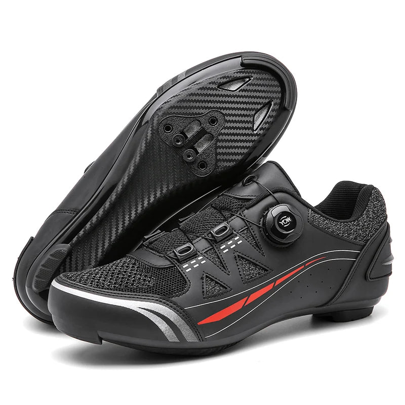 Men’s Cycling Shoes Self-locking Off-road Cycling Sneakers Women Mountain Bicycle Shoes Mesh Racing Shoes Dirt Road Bike Shoes Vibrant Vaults