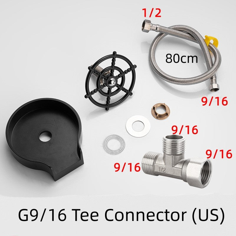 Bar Counter Cup Washer Sink High-pressure Spray Automatic Faucet Coffee Pitcher Wash Cup Tool Kitchen Vibrant Vaults