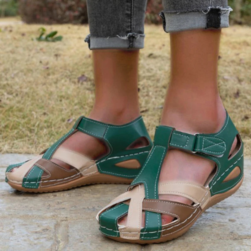 Open Toe Summer Women New Elegant Non Slip Shoes For Women Wedges Non-Slip Buckle Zapatos De Mujer Sandals Women Footwear Vibrant Vaults