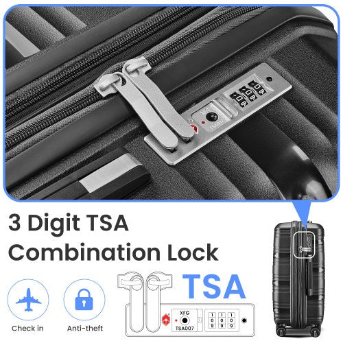 Luggage 4 Piece Sets, Hard Shell Lightweight TSA Lock Carry On Expandable Suitcase With Spinner Wheels Travel Set For Men Women Vibrant Vaults