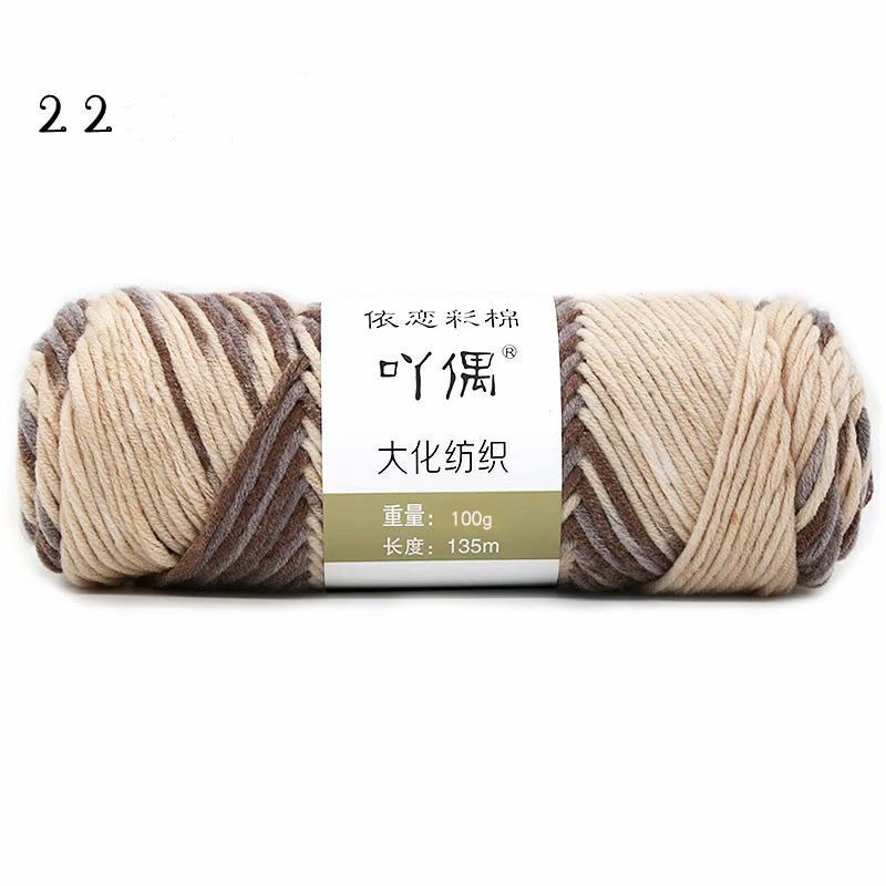 8 Strands Of Gradient Milk Cotton Wool Hand-knitted Medium Thick Vibrant Vaults