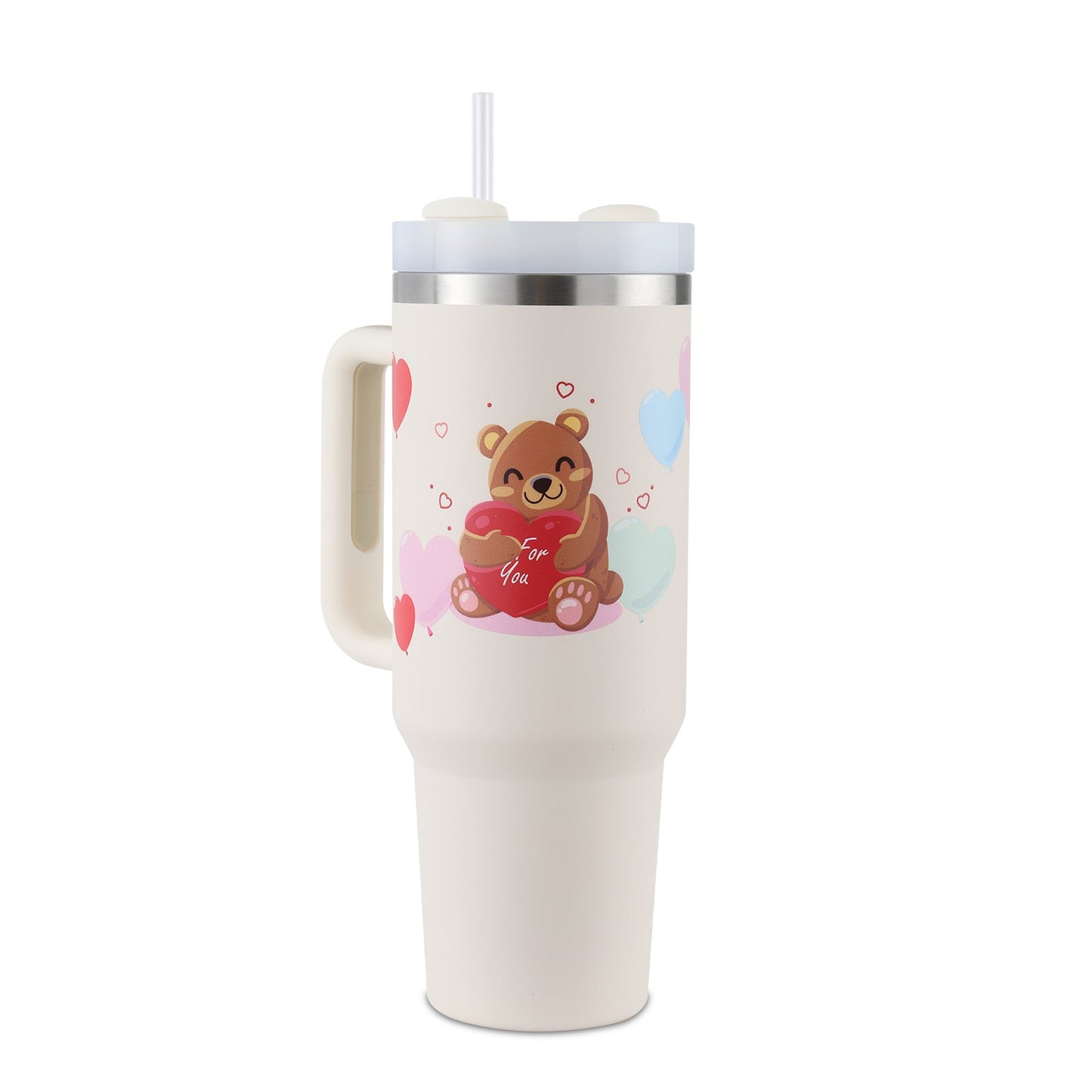 40oz Straw Coffee Mug With Handle Portable Car Stainless Steel Water Bottle Large Capacity Travel Bisphenol A Free Mug Vibrant Vaults
