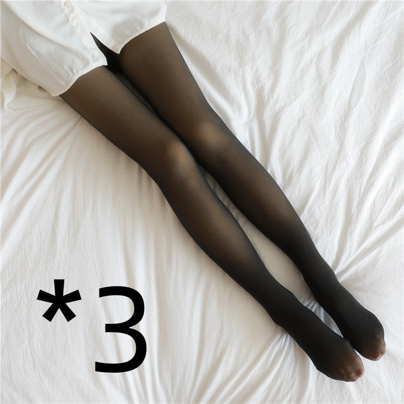 Fake Translucent Plus Size Leggings Fleece Lined Tights Fall And Winter Warm Fleece Pantyhose Women Fleece Lined Pantyhose Thermal Winter Tights Vibrant Vaults