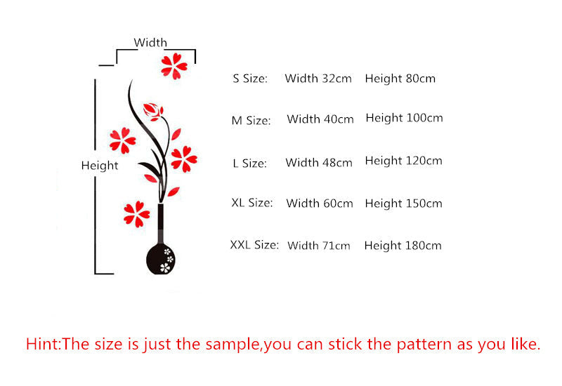 Creative vase acrylic 3D wall sticker Vibrant Vaults