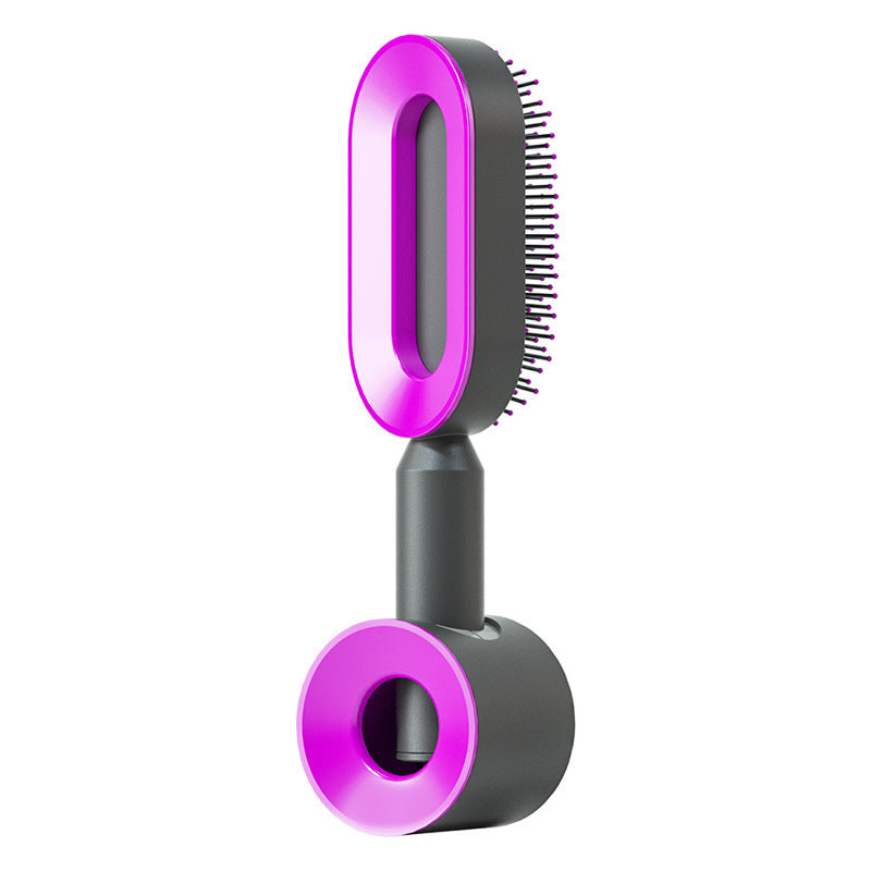 Self Cleaning Hair Brush For Women One-key Cleaning Hair Loss Airbag Massage Scalp Comb Anti-Static Hairbrush Vibrant Vaults
