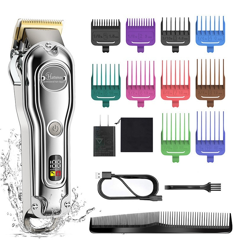 Hair Scissors Metal Machine Intelligent LED LCD Display Hair Salon Washing Electric Clipper Razor Vibrant Vaults