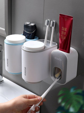 Wall Mounted Automatic Toothpaste Holder Bathroom Accessories Set Dispenser Vibrant Vaults