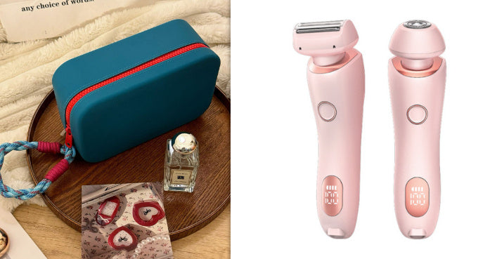 2 In 1 Hair Removal Epilator USB Rechargeable Trimmer Women Body Razor Face Leg Armpit Bikini Hand Pubic Shaver Hair Remover Vibrant Vaults