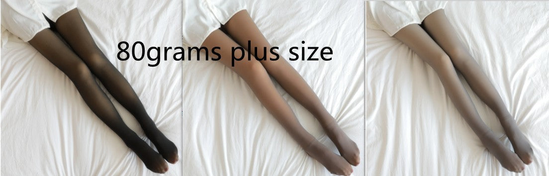 Fake Translucent Plus Size Leggings Fleece Lined Tights Fall And Winter Warm Fleece Pantyhose Women Fleece Lined Pantyhose Thermal Winter Tights Vibrant Vaults