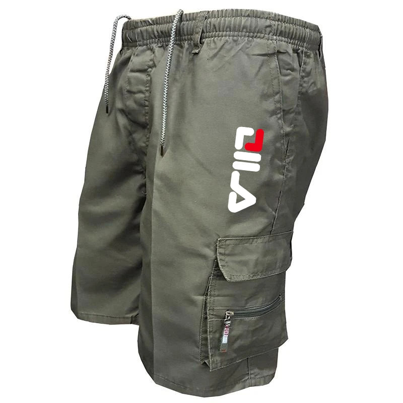 Men's Cargo Shorts Print Multiple Pockets Fashion Drawstring Loose Sportswear Summer Fitness Jogger Training Tactical Shorts Vibrant Vaults