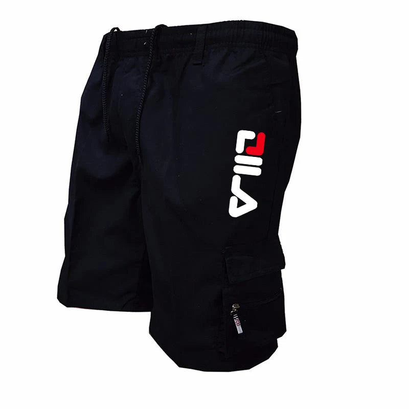 Men's Cargo Shorts Print Multiple Pockets Fashion Drawstring Loose Sportswear Summer Fitness Jogger Training Tactical Shorts Vibrant Vaults