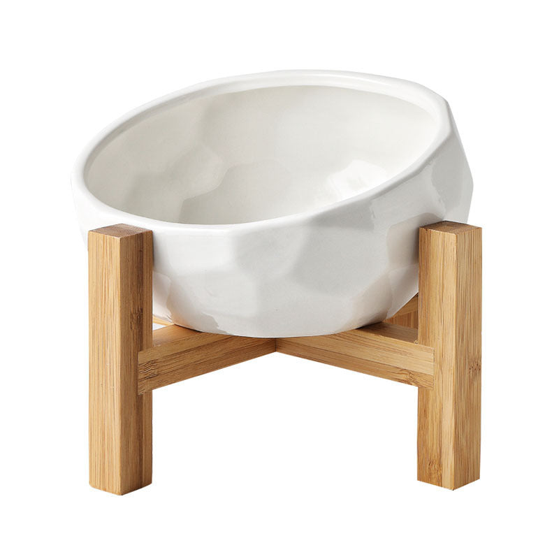 Pet bowl oblique mouth cat bowl food bowl dog bowl method bucket food bowl Vibrant Vaults