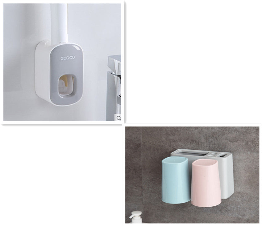 Wall Mounted Automatic Toothpaste Holder Bathroom Accessories Set Dispenser Vibrant Vaults
