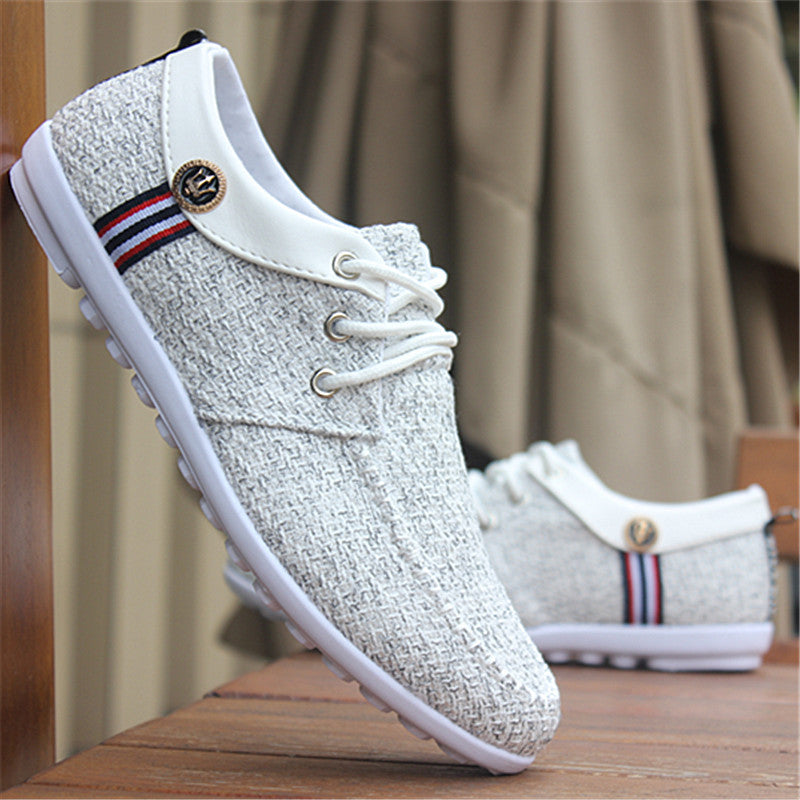 2024 Solid Color Non-slip Men Driving Shoes Spring Autumn New Leather Breathable Men's Peas Shoes British Casual Sneakers Vibrant Vaults