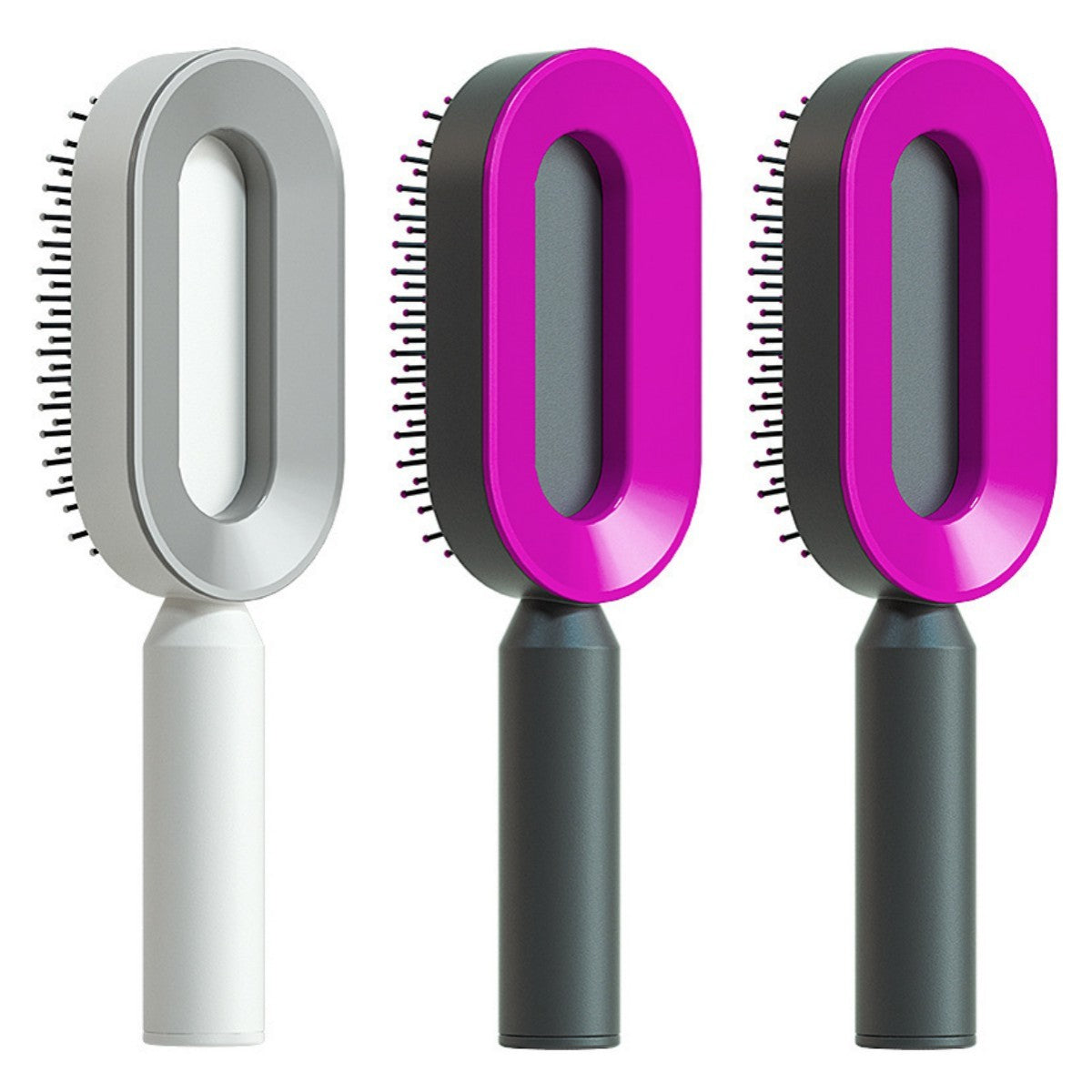 Self Cleaning Hair Brush For Women One-key Cleaning Hair Loss Airbag Massage Scalp Comb Anti-Static Hairbrush Vibrant Vaults