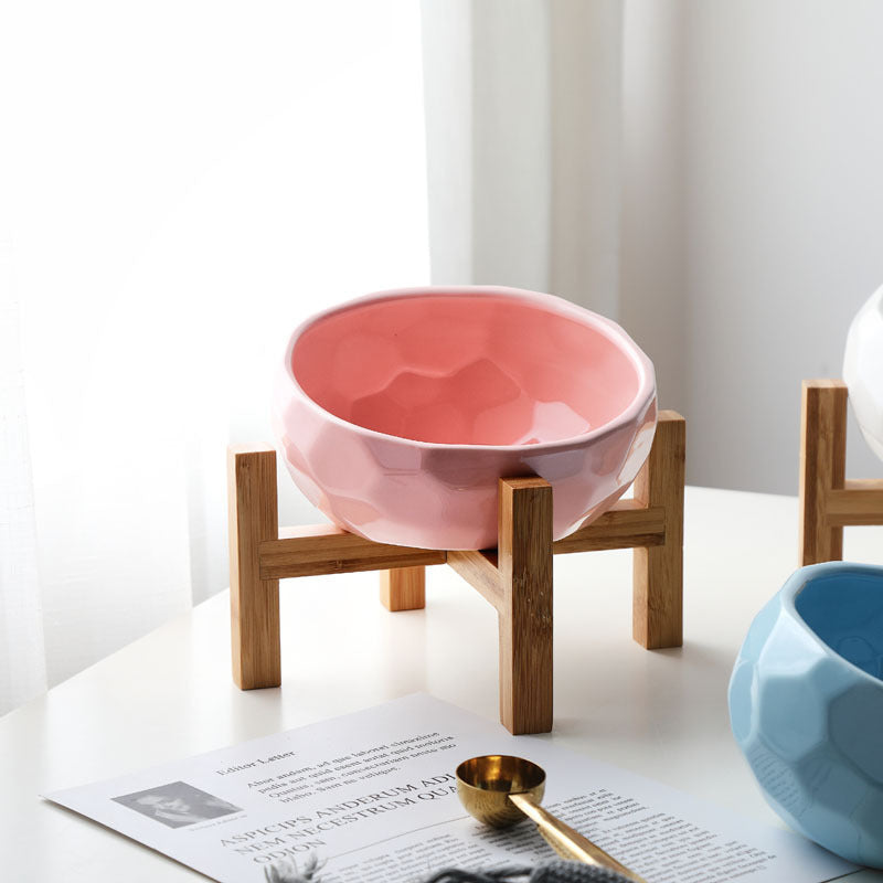 Pet bowl oblique mouth cat bowl food bowl dog bowl method bucket food bowl Vibrant Vaults
