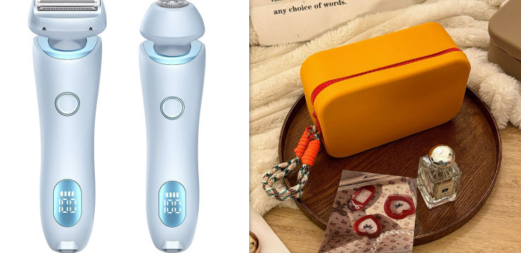2 In 1 Hair Removal Epilator USB Rechargeable Trimmer Women Body Razor Face Leg Armpit Bikini Hand Pubic Shaver Hair Remover Vibrant Vaults