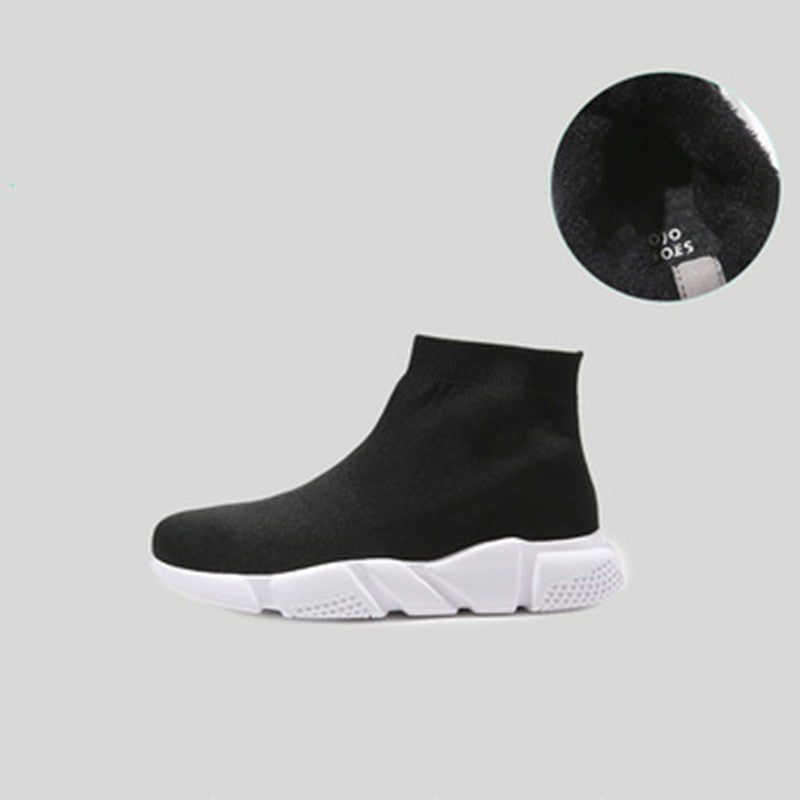 New Plush Thickened Casual Flying Woven Shoes Full Size Vibrant Vaults