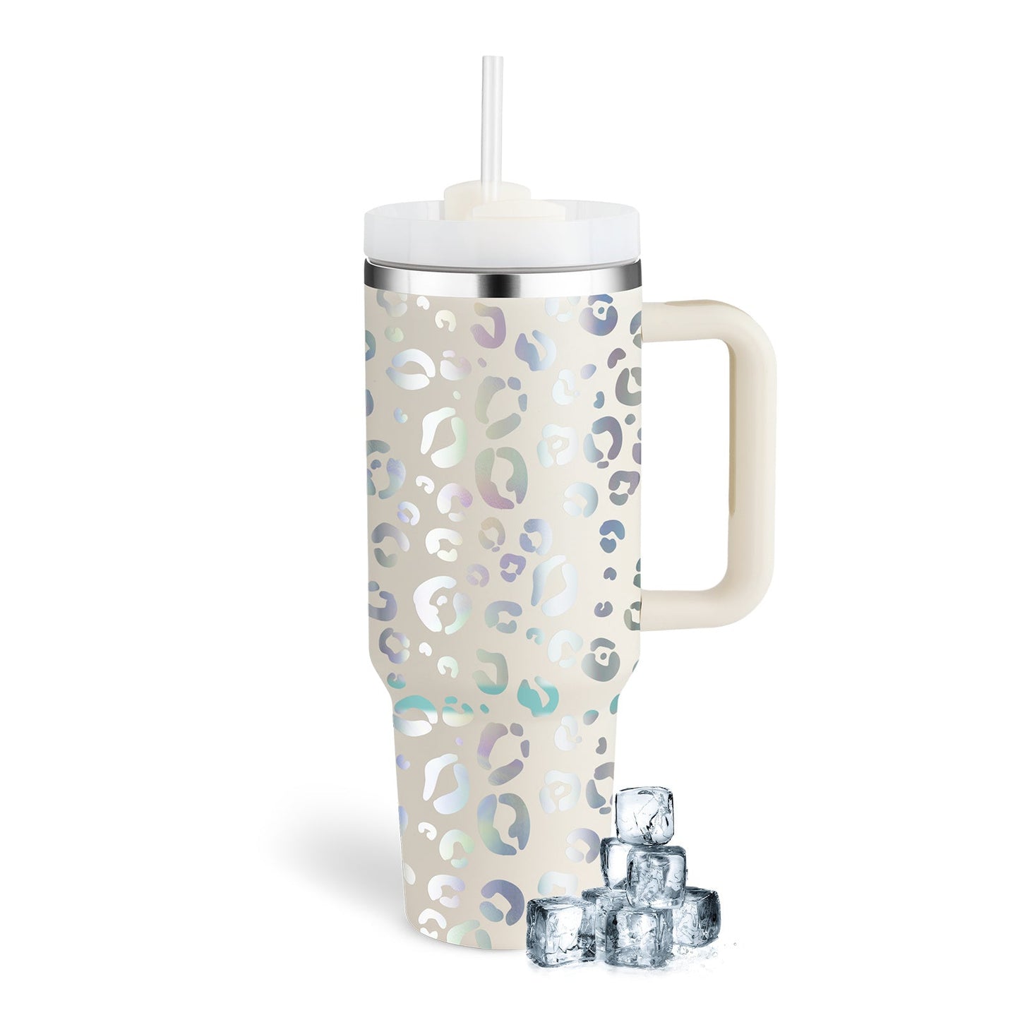 40oz Straw Coffee Mug With Handle Portable Car Stainless Steel Water Bottle Large Capacity Travel Bisphenol A Free Mug Vibrant Vaults