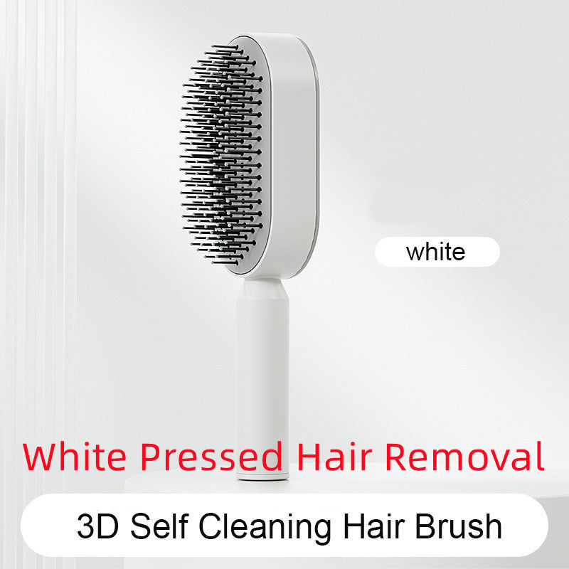 Self Cleaning Hair Brush For Women One-key Cleaning Hair Loss Airbag Massage Scalp Comb Anti-Static Hairbrush Vibrant Vaults