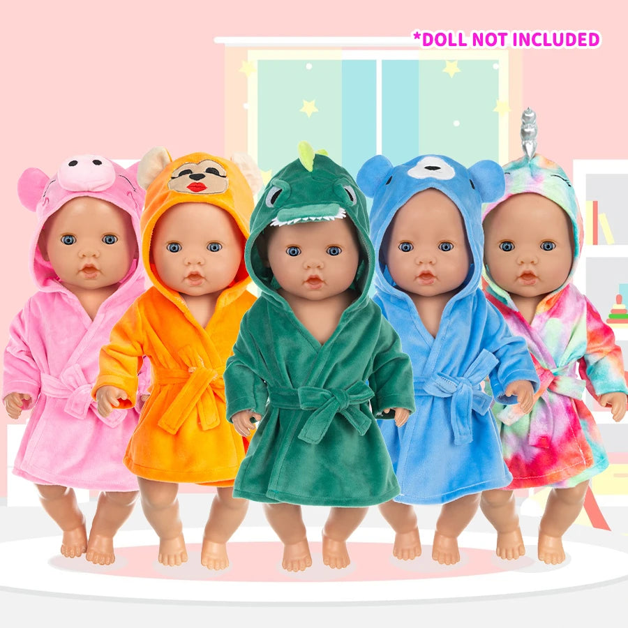 Doll Cartoon Clothes 5Set 18Inch&43cm Baby Pajamas Dinosaur Pig Animal American Reborn New Born Baby Doll OG Girl`s Toy Doll Vibrant Vaults