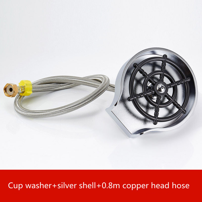 Bar Counter Cup Washer Sink High-pressure Spray Automatic Faucet Coffee Pitcher Wash Cup Tool Kitchen Vibrant Vaults