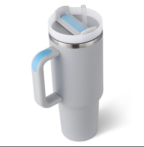 40oz Straw Coffee Mug With Handle Portable Car Stainless Steel Water Bottle Large Capacity Travel Bisphenol A Free Mug Vibrant Vaults