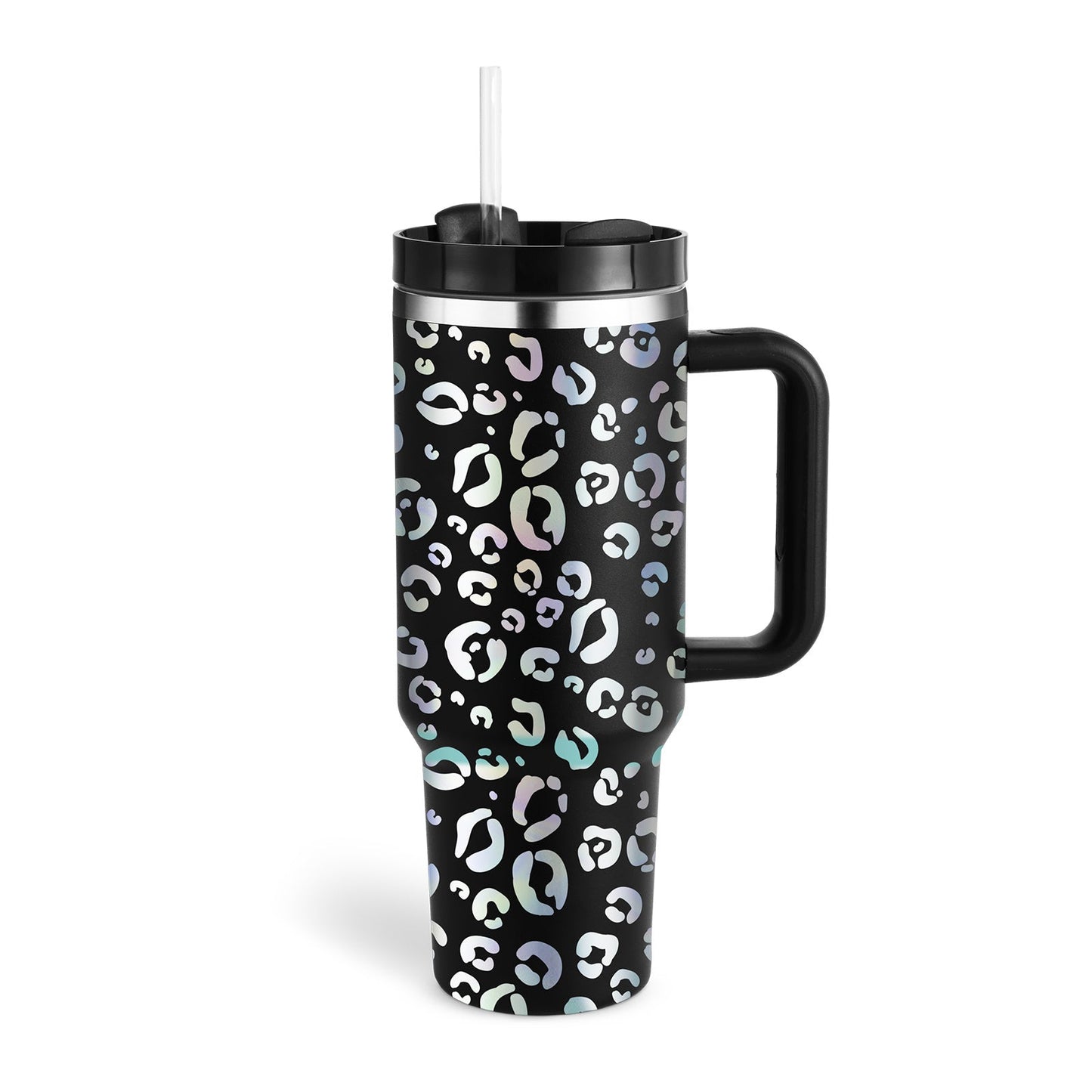 40oz Straw Coffee Mug With Handle Portable Car Stainless Steel Water Bottle Large Capacity Travel Bisphenol A Free Mug Vibrant Vaults