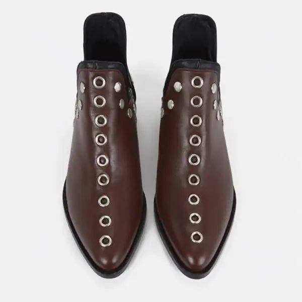 Winter Boots Lady Pointe Shoes Boots-Women Rivets Luxury Designer 2024 Pointy Autumn Rubber Low Fashion Lace-Up Cotton Fabric S Vibrant Vaults