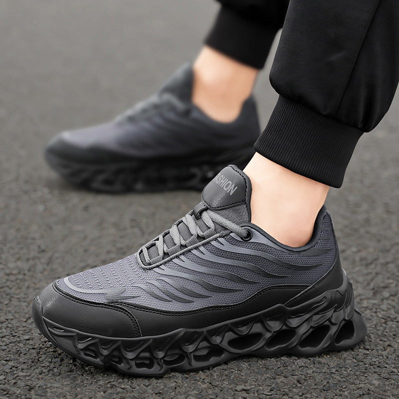 Men's Lace-up Sneakers Thick-soled Daddy Vulcanized Shoes Outdoor Running Sports Casual Shoes Vibrant Vaults