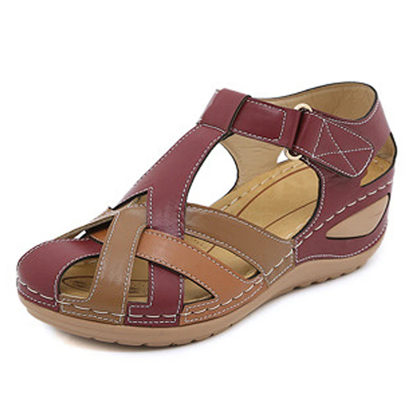 Open Toe Summer Women New Elegant Non Slip Shoes For Women Wedges Non-Slip Buckle Zapatos De Mujer Sandals Women Footwear Vibrant Vaults