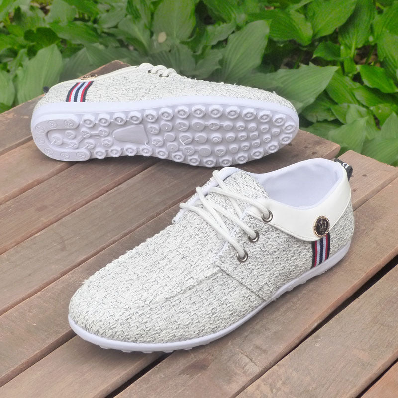 2024 Solid Color Non-slip Men Driving Shoes Spring Autumn New Leather Breathable Men's Peas Shoes British Casual Sneakers Vibrant Vaults