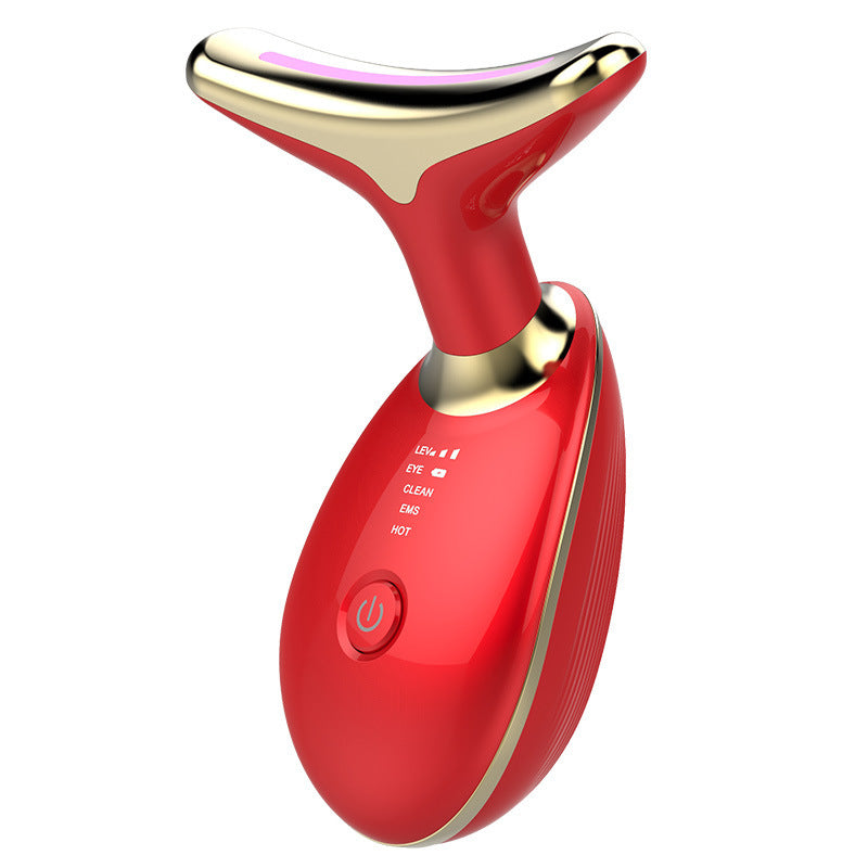 EMS Thermal Neck Lifting And Tighten Massager Electric Microcurrent Wrinkle Remover Vibrant Vaults