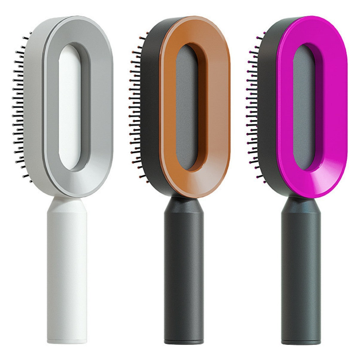 Self Cleaning Hair Brush For Women One-key Cleaning Hair Loss Airbag Massage Scalp Comb Anti-Static Hairbrush Vibrant Vaults
