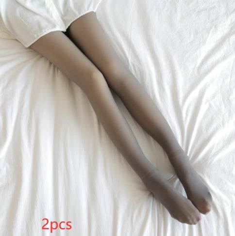 Fake Translucent Plus Size Leggings Fleece Lined Tights Fall And Winter Warm Fleece Pantyhose Women Fleece Lined Pantyhose Thermal Winter Tights Vibrant Vaults