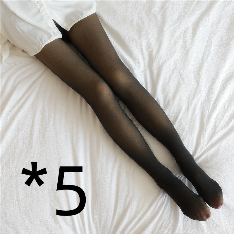 Fake Translucent Plus Size Leggings Fleece Lined Tights Fall And Winter Warm Fleece Pantyhose Women Fleece Lined Pantyhose Thermal Winter Tights Vibrant Vaults