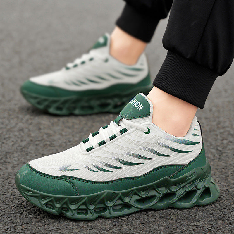Men's Lace-up Sneakers Thick-soled Daddy Vulcanized Shoes Outdoor Running Sports Casual Shoes Vibrant Vaults