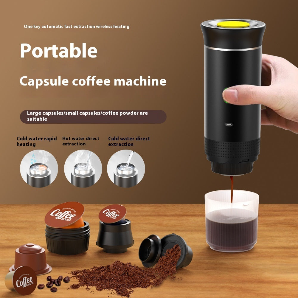 Electric Grinder Coffee Travel Handy 3 In1 Espresso Portable Coffee Espresso Maker Machine Cafe Portable Capsule Coffee Machine Kitchen Gadgets Vibrant Vaults