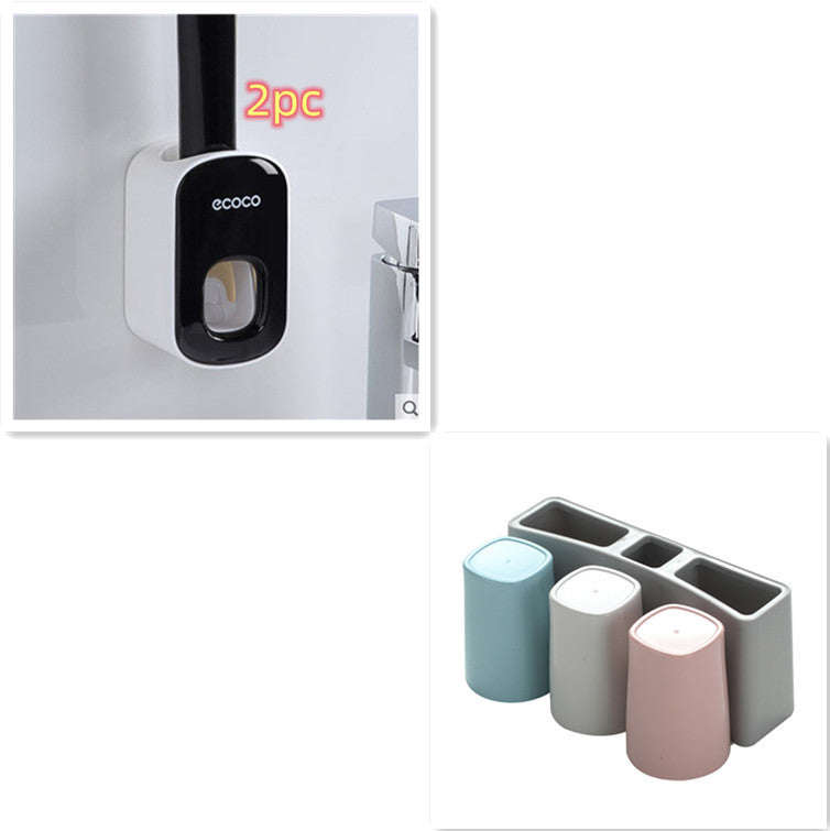 Wall Mounted Automatic Toothpaste Holder Bathroom Accessories Set Dispenser Vibrant Vaults