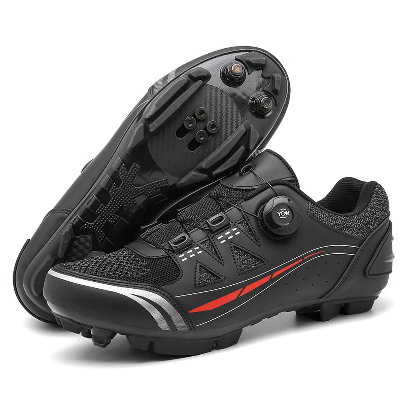 Men’s Cycling Shoes Self-locking Off-road Cycling Sneakers Women Mountain Bicycle Shoes Mesh Racing Shoes Dirt Road Bike Shoes Vibrant Vaults
