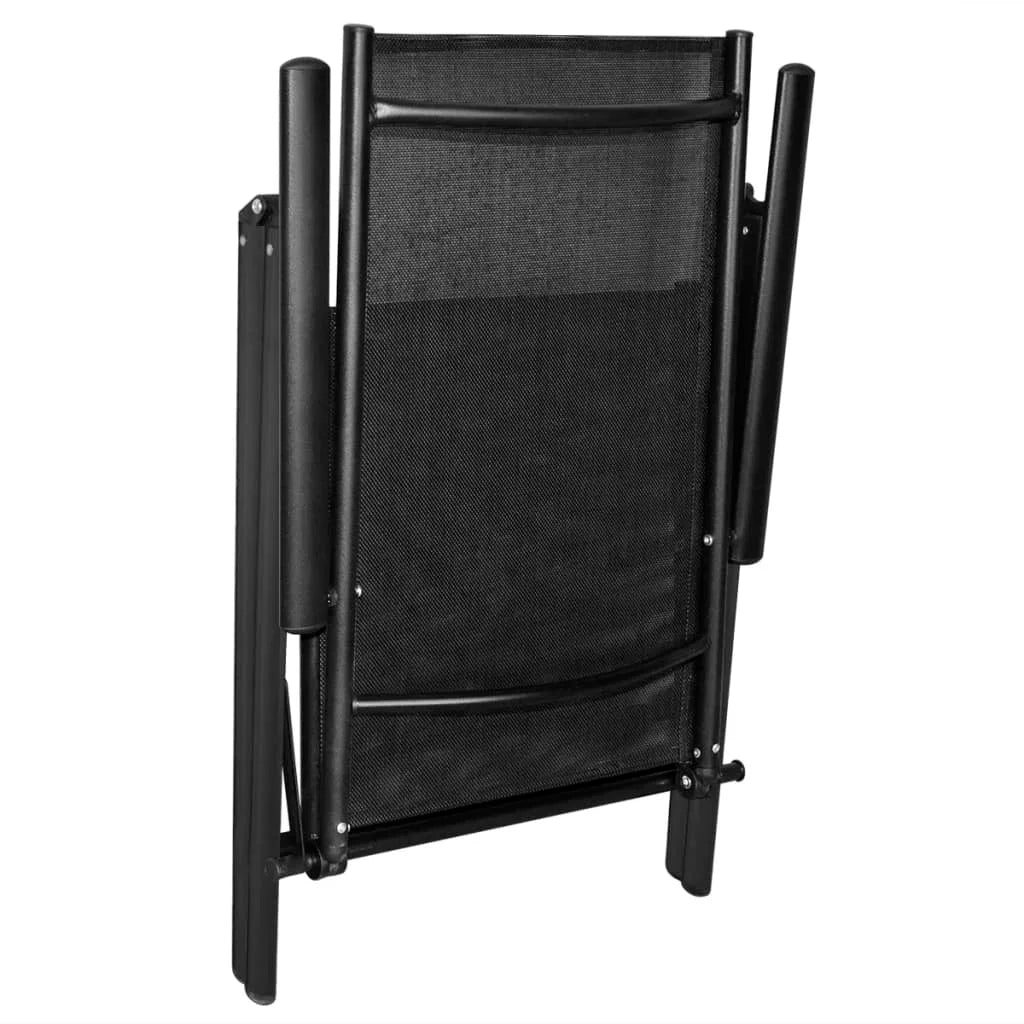 4PCS Folding Patio Chairs Aluminum and Textilene for Camping Garden Pool Beach Using