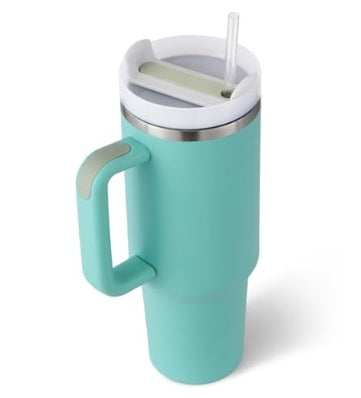 40oz Straw Coffee Mug With Handle Portable Car Stainless Steel Water Bottle Large Capacity Travel Bisphenol A Free Mug Vibrant Vaults
