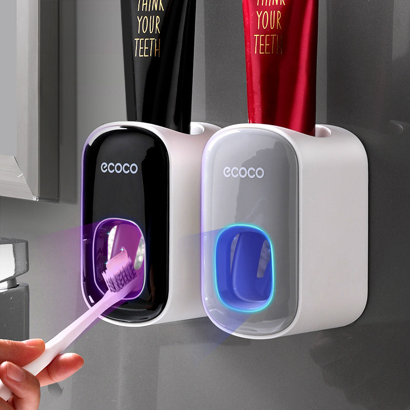 Wall Mounted Automatic Toothpaste Holder Bathroom Accessories Set Dispenser Vibrant Vaults