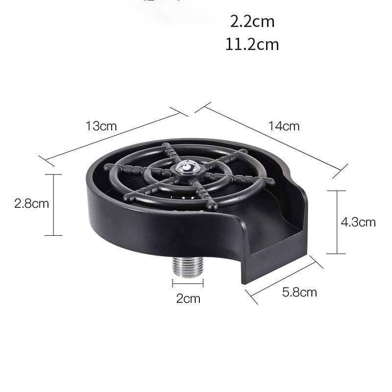 Bar Counter Cup Washer Sink High-pressure Spray Automatic Faucet Coffee Pitcher Wash Cup Tool Kitchen Vibrant Vaults