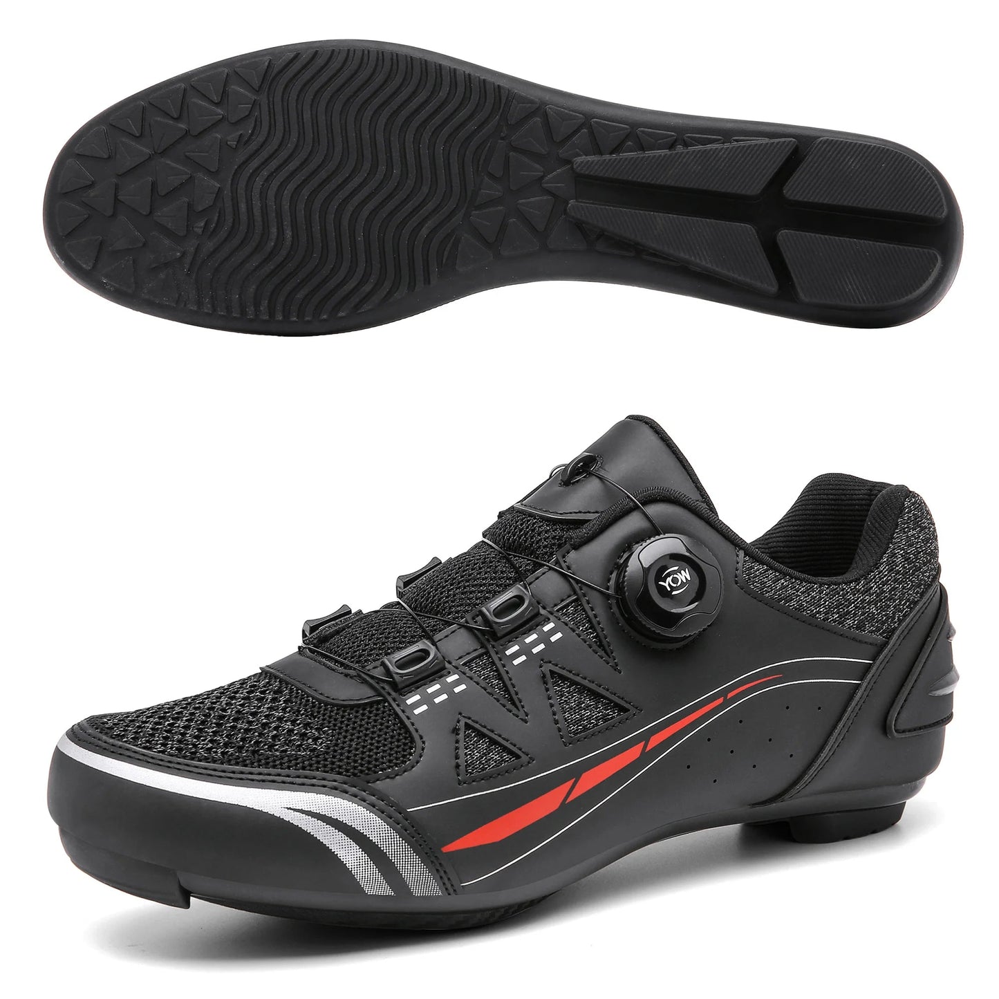 Men’s Cycling Shoes Self-locking Off-road Cycling Sneakers Women Mountain Bicycle Shoes Mesh Racing Shoes Dirt Road Bike Shoes Vibrant Vaults