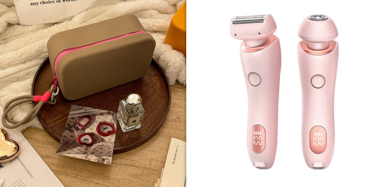 2 In 1 Hair Removal Epilator USB Rechargeable Trimmer Women Body Razor Face Leg Armpit Bikini Hand Pubic Shaver Hair Remover Vibrant Vaults