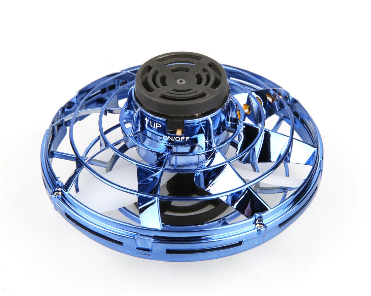 Mini Fingertip Gyro Interactive Decompression Toy Drone LED UFO Type Flying Helicopter Spinner Toy Kids Vibrant Vaults
